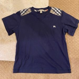 burberry kids navy blue shirt